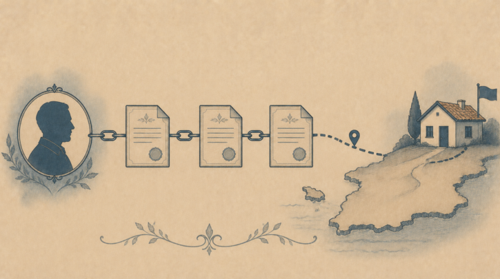 Illustration of the Portuguese great-grandparent citizenship route requiring residence