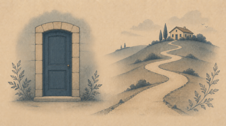 Illustration of a closed citizenship route beside the longer naturalization path