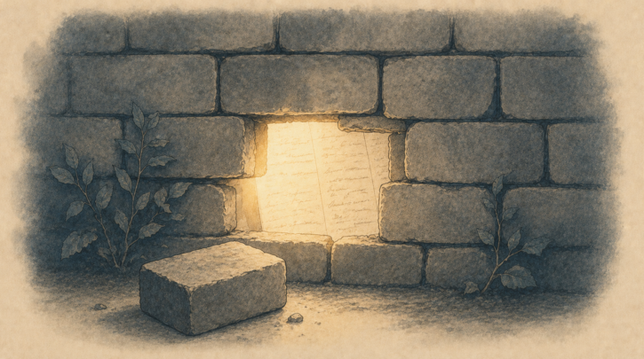 Illustration of breaking through a brick wall in Portuguese genealogy research