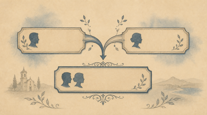 Illustration of the Portuguese two-surname naming system