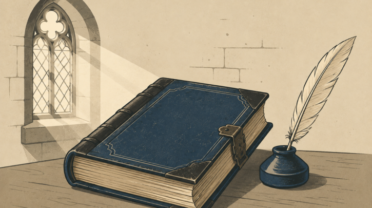 Illustration of a Portuguese Catholic parish baptismal register