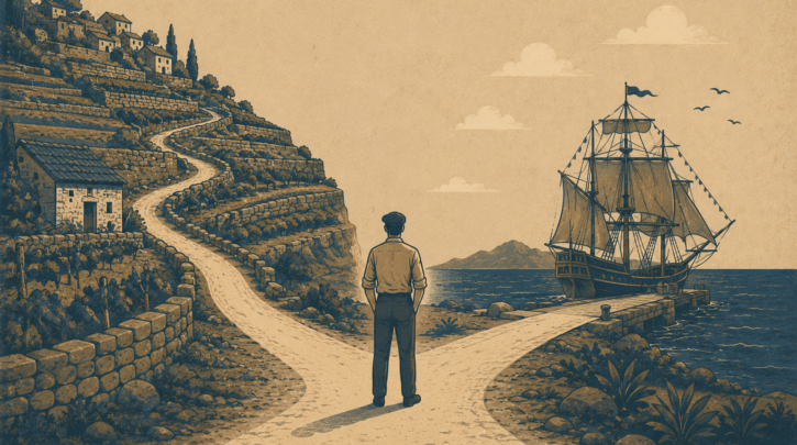 Illustration of the push and pull forces behind Portuguese emigration